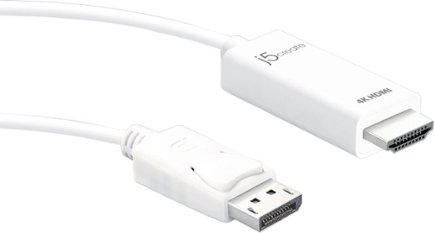 j5create – 6′ DisplayPort-to-HDMI Cable – White