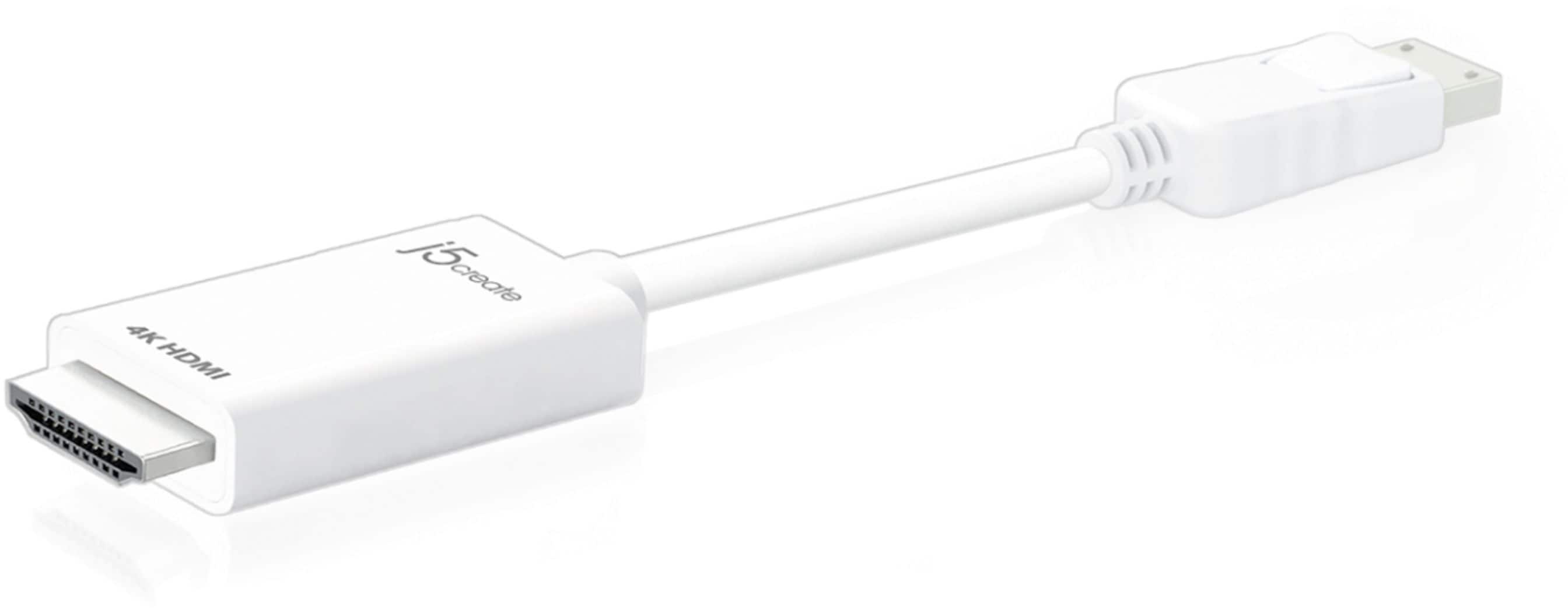 Alt View 11. j5create - 4K HDMI DisplayPort Cable - White.