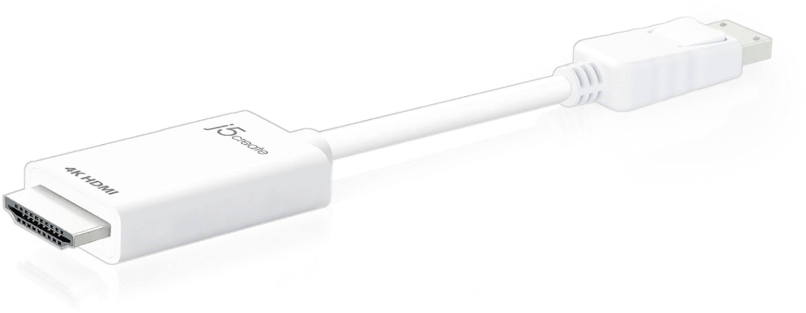 Alt View 11. j5create - 4K HDMI DisplayPort Cable - White.