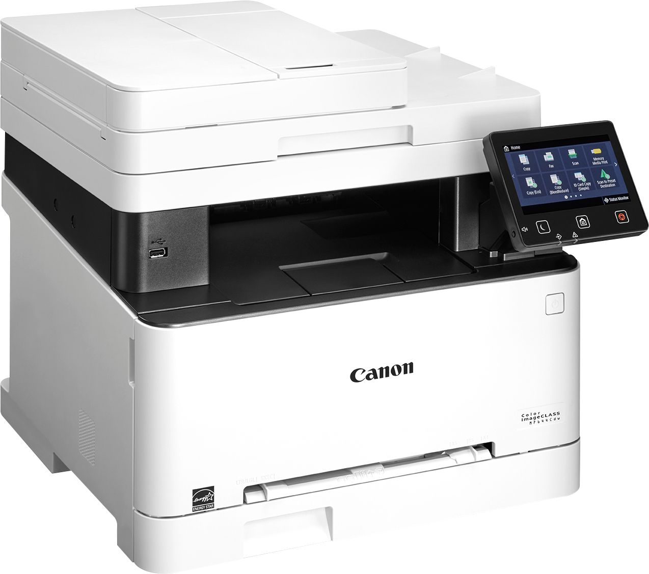Angle View: Canon - imageCLASS MF644Cdw Wireless Color All-In-One Laser Printer - White