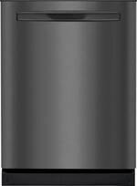 Frigidaire - Gallery 24" Top Control Tall Tub Built-In Dishwasher - Black stainless steel - Front_Standard