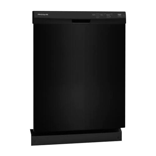 Left. Frigidaire - Frigidaire 24" Front Control Built-In Dishwasher, 55dba - Black.
