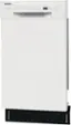 Angle. Frigidaire - Frigidaire 18" Compact Front Control Built-In Dishwasher with Stainless Steel Tub, 52 dba - White.