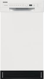 Frigidaire - 18" Front Control Built-In Dishwasher with Stainless Steel Tub - White - Front_Standard