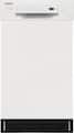 Frigidaire - 18" Compact Front Control Built-In Stainless Steel Tub Dishwasher, 52 dBA - White