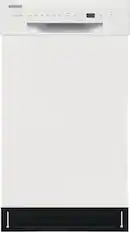 Front. Frigidaire - Frigidaire 18" Compact Front Control Built-In Dishwasher with Stainless Steel Tub, 52 dba - White.