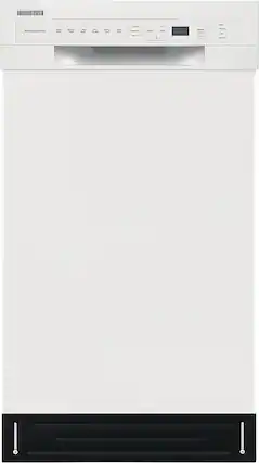 Front. Frigidaire - Frigidaire 18" Compact Front Control Built-In Dishwasher with Stainless Steel Tub, 52 dba - White.