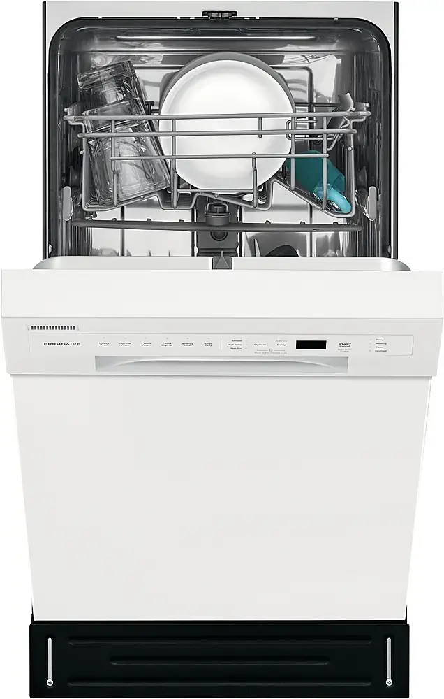 Alt View 12. Frigidaire - Frigidaire 18" Compact Front Control Built-In Dishwasher with Stainless Steel Tub, 52 dba - White.