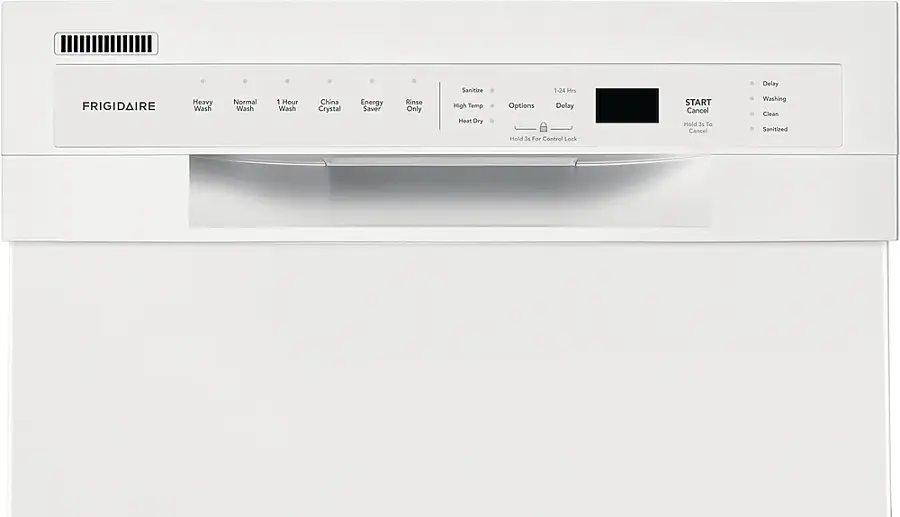Alt View 15. Frigidaire - Frigidaire 18" Compact Front Control Built-In Dishwasher with Stainless Steel Tub, 52 dba - White.