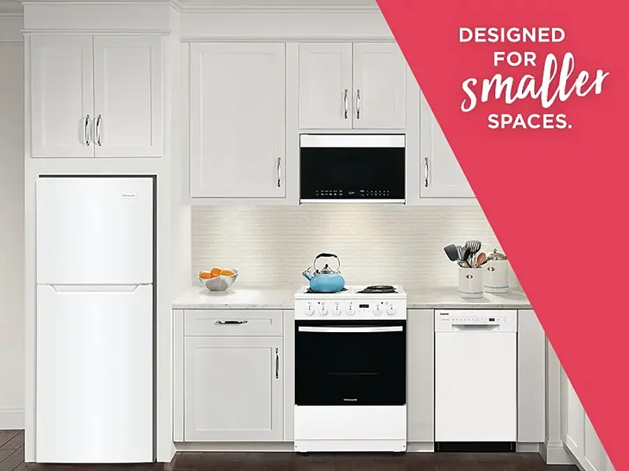 Alt View 2. Frigidaire - Frigidaire 18" Compact Front Control Built-In Dishwasher with Stainless Steel Tub, 52 dba - White.