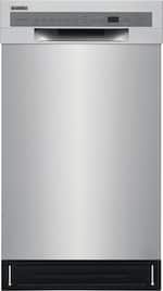 Frigidaire - 18" Front Control Built-In Dishwasher with Stainless Steel Tub - Stainless steel - Front_Standard