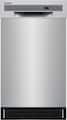 Frigidaire - 18" Compact Front Control Built-In Stainless Steel Tub Dishwasher, 52 dBA - Stainless Steel