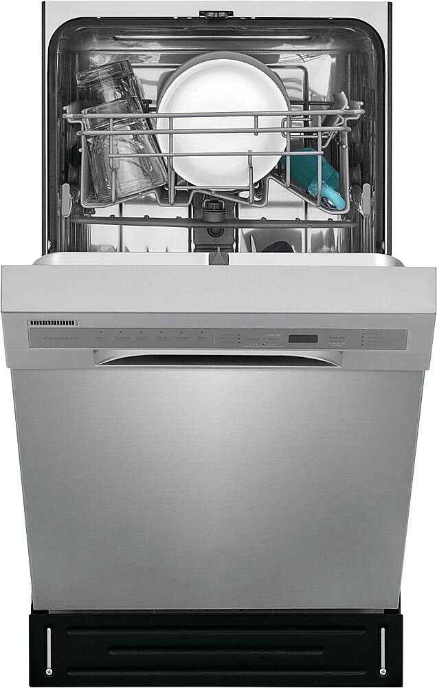 Alt View 13. Frigidaire - Frigidaire 18" Compact Front Control Built-In Dishwasher with Stainless Steel Tub, 52 dba - Stainless Steel.