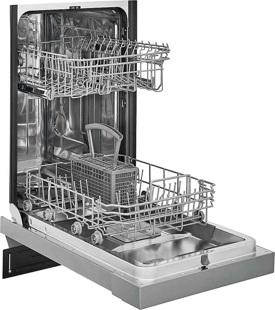 Alt View 15. Frigidaire - Frigidaire 18" Compact Front Control Built-In Dishwasher with Stainless Steel Tub, 52 dba - Stainless Steel.