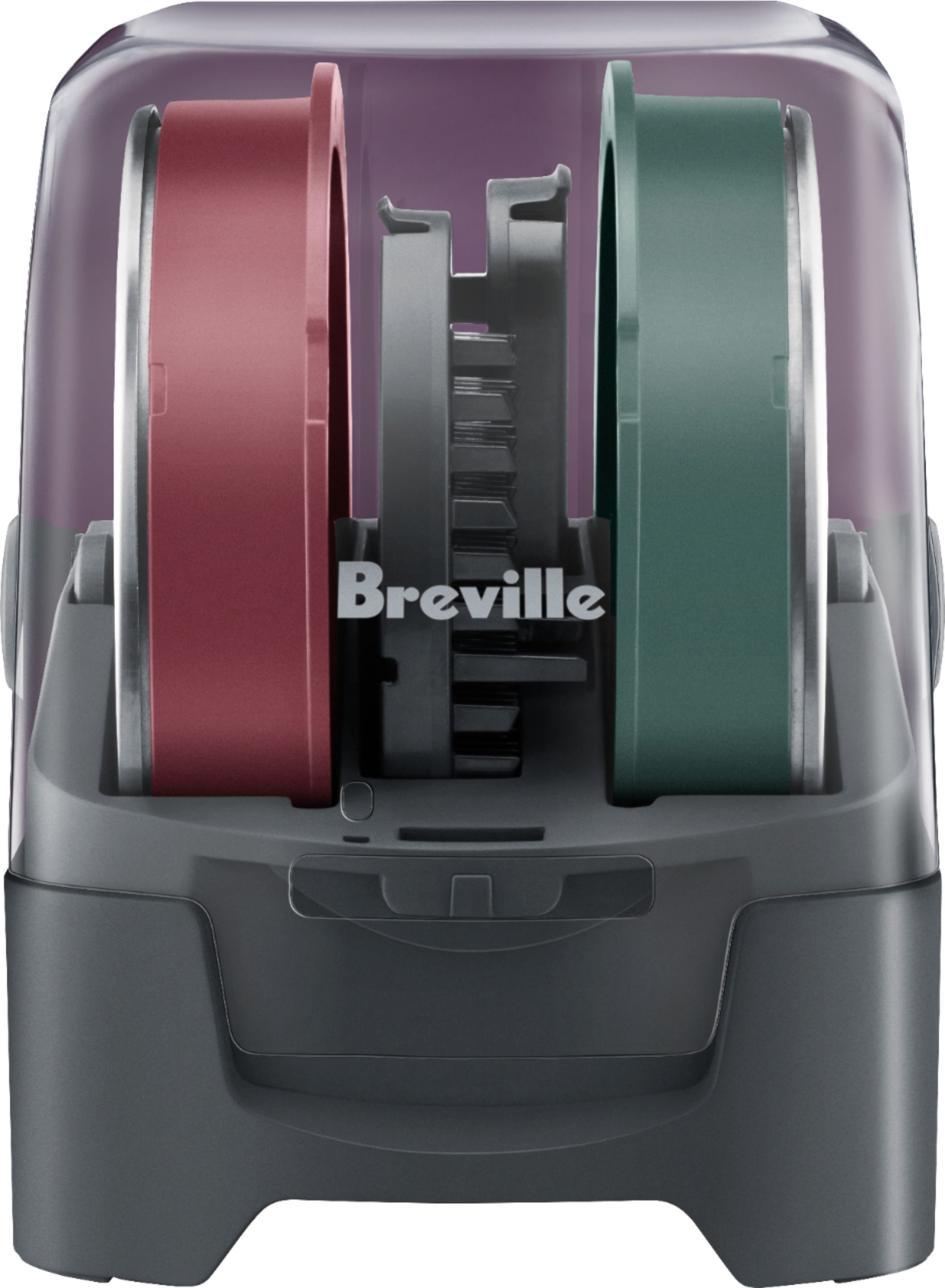 Angle View: Breville - 1-Speed Food Processor - Brushed Aluminum