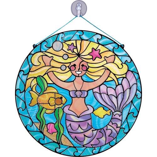 Melissa & Doug - Stained Glass Made Easy - Mermaid - Multicolor