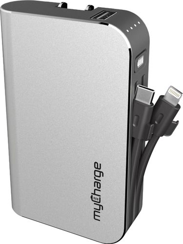 myCharge - HUBPLUS Universal 6,700 mAh Portable Charger for Most Mobile Devices - Silver was $79.99 now $39.99 (50.0% off)