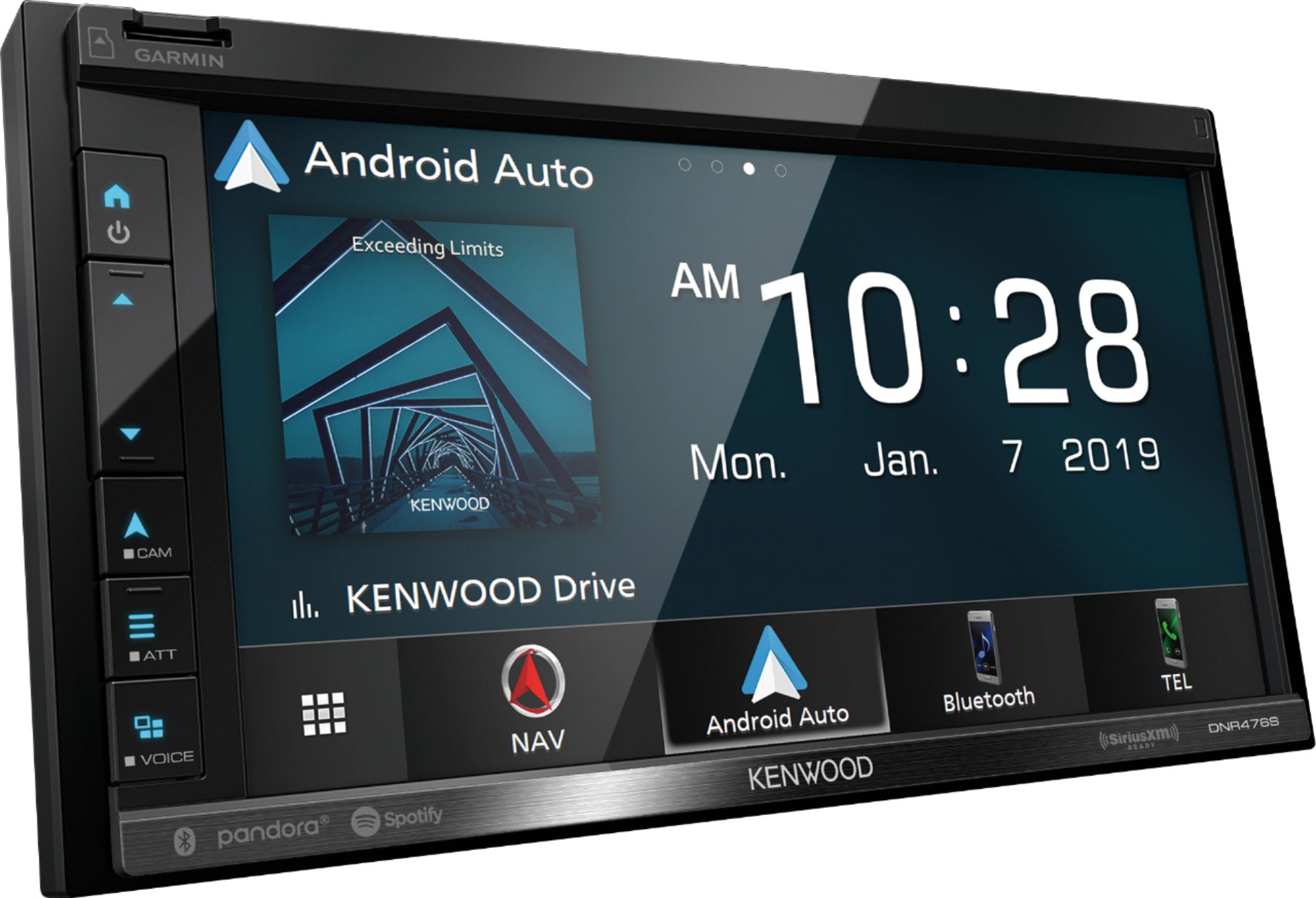 Angle View: Alpine - 7" - Android Auto/Apple® CarPlay™ - Built-in Navigation - Bluetooth - In-Dash Digital Media Receiver - Black