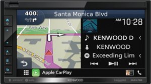 Kenwood - 6.8" - Android Auto/Apple® CarPlay™ - Built-in Navigation - Bluetooth - In-Dash Digital Media Receiver - Black - Front_Zoom