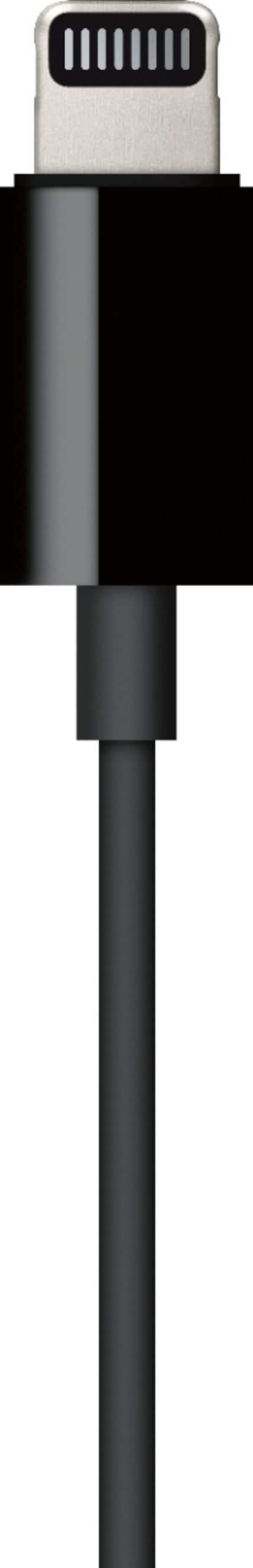 Front. Apple - 3.94' Lightning to 3.5mm Audio Cable - Black.