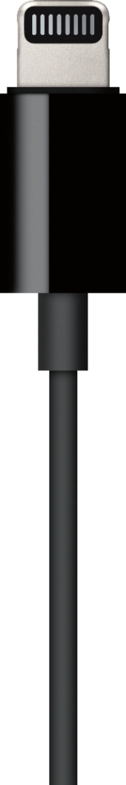 Front. Apple - 3.94' Lightning to 3.5mm Audio Cable - Black.