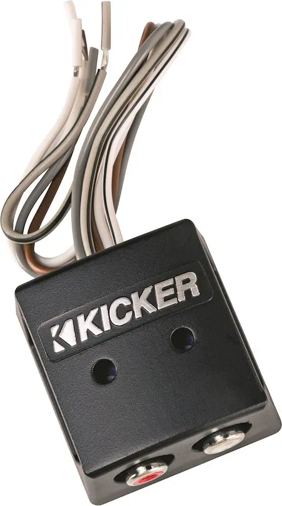 Front. KICKER - Speaker wire-to-RCA Converter - Black.