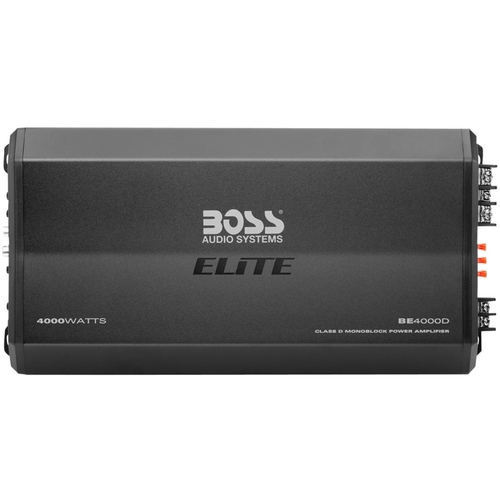 BOSS Audio - ELITE 4000W Class D Digital Mono MOSFET Amplifier with Variable Low-Pass Crossover - Black