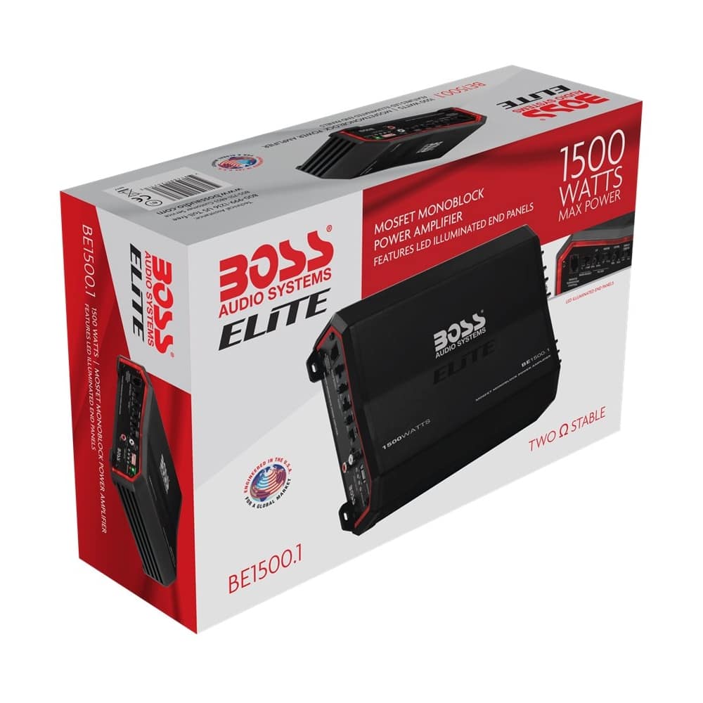 Alt View 15. BOSS Audio - ELITE 1500W Class AB Mono MOSFET Amplifier with Variable Low-Pass Crossover - Black.