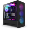 NZXT - H5 Flow RGB 2024 Compact ATX Mid-Tower Airflow PC Case - Black