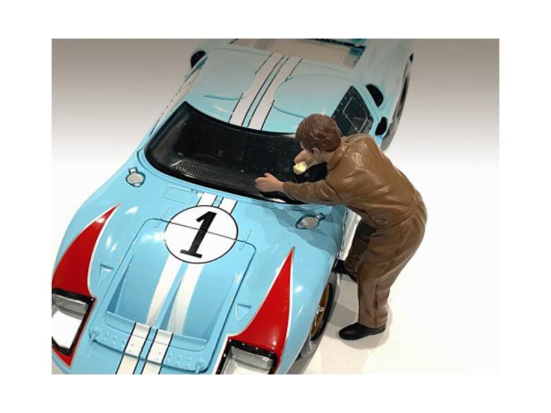 Left. American Diorama - "Race Day 1" Figurine V for 1/18 Scale Models by American Diorama - Multi.