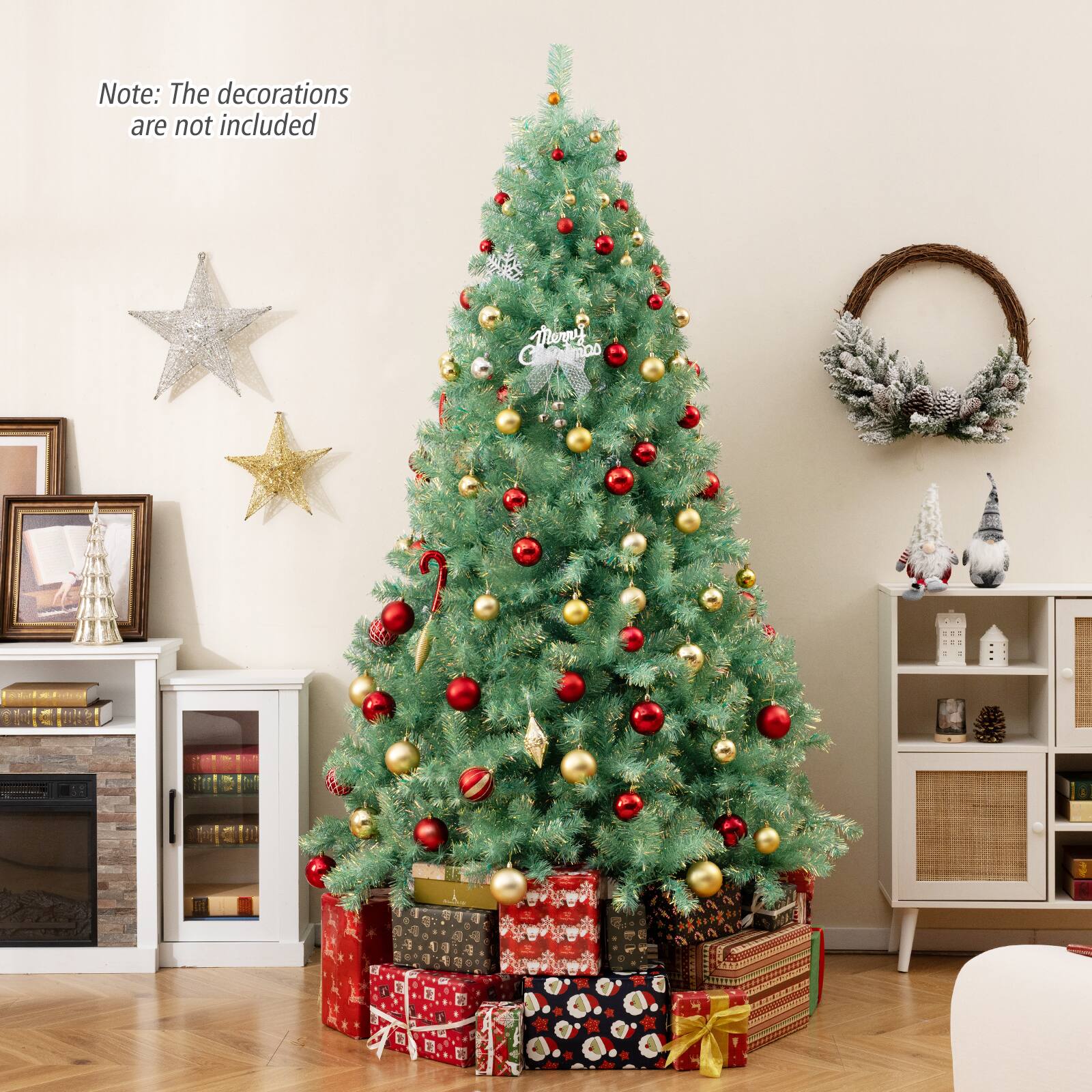 Note: The decorations are not included