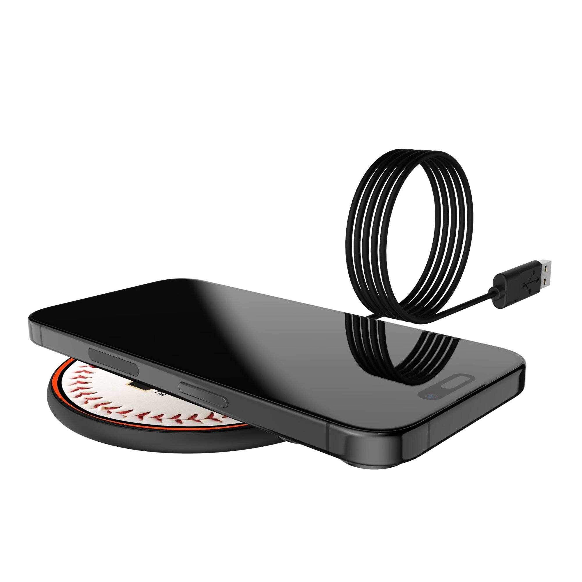 Alt View 3. Keyscaper - San Francisco Giants 15 Watt Wireless Induction Charger - Multicolor.