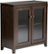 Angle Zoom. Simpli Home - Cosmopolitan Contemporary Low Storage Cabinet - Coffee Brown.