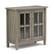Front. Simpli Home - Warm Shaker SOLID WOOD 32 inch Wide Transitional Low Storage Cabinet in Distressed Grey - Distressed Grey.