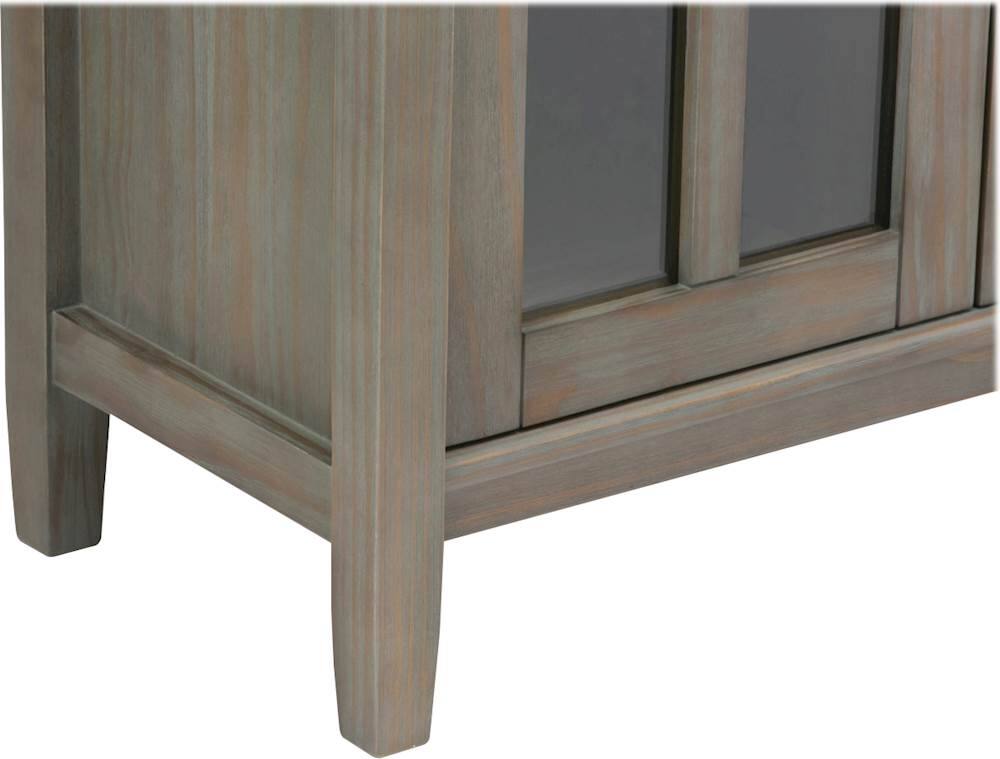 Alt View 15. Simpli Home - Warm Shaker SOLID WOOD 32 inch Wide Transitional Low Storage Cabinet in Distressed Grey - Distressed Grey.