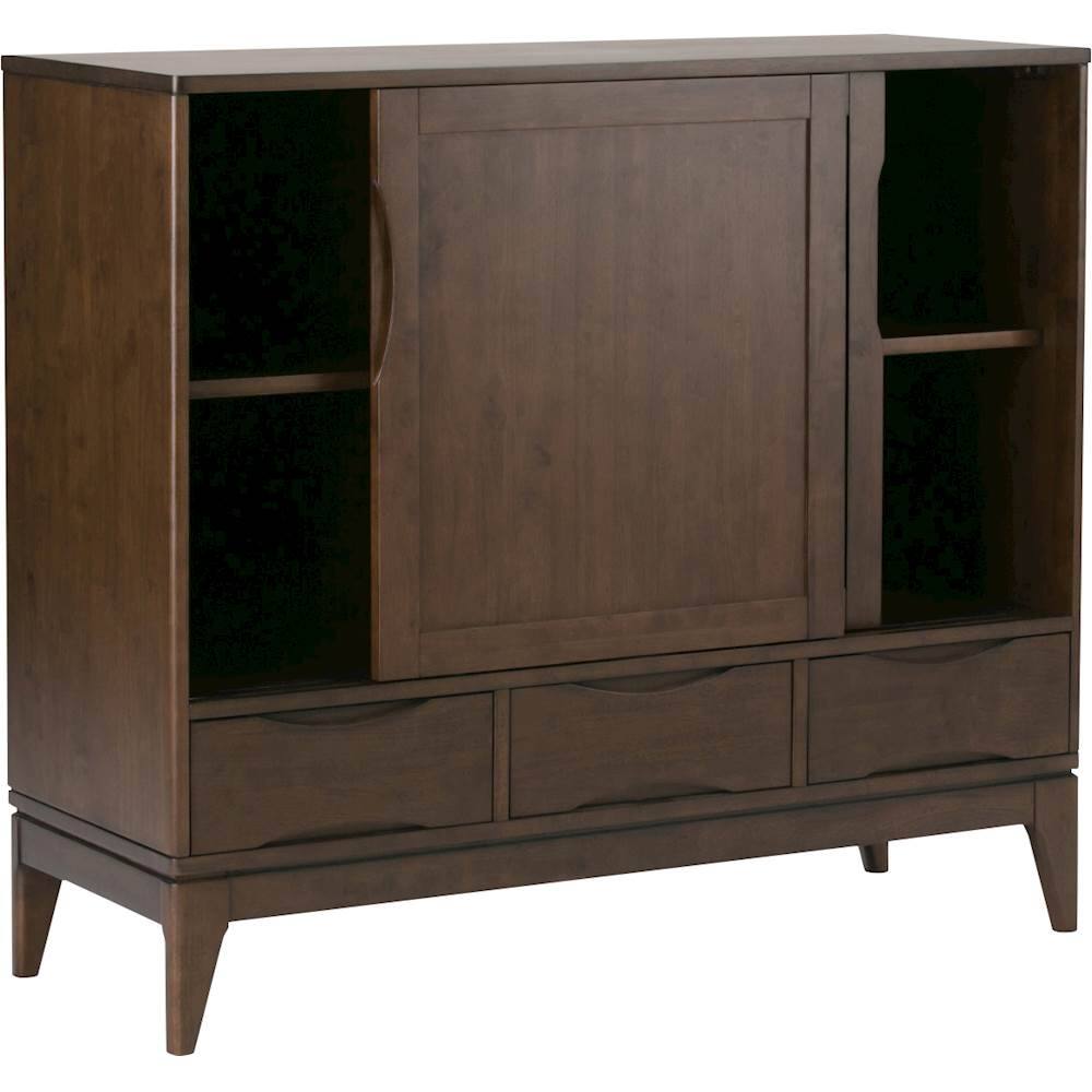 Alt View 11. Simpli Home - Harper Mid Century Modern Medium Storage Cabinet - Walnut Brown.