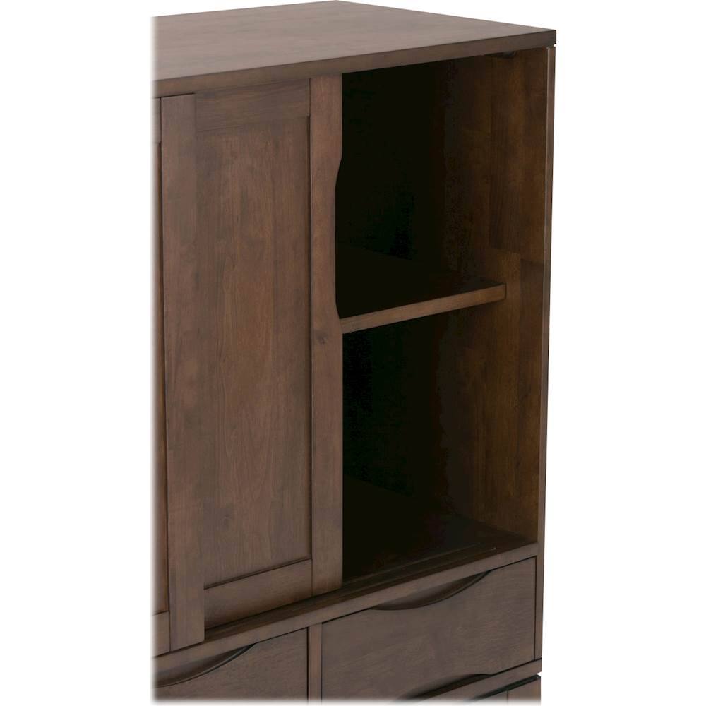 Alt View 13. Simpli Home - Harper Mid Century Modern Medium Storage Cabinet - Walnut Brown.