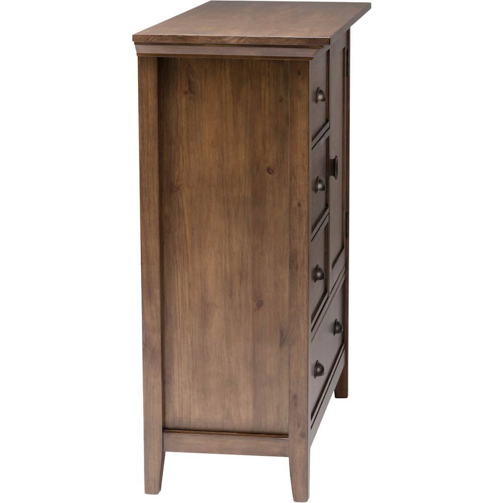 Simpli Home - Redmond Low Storage Cabinet - Rustic Natural Aged Brown