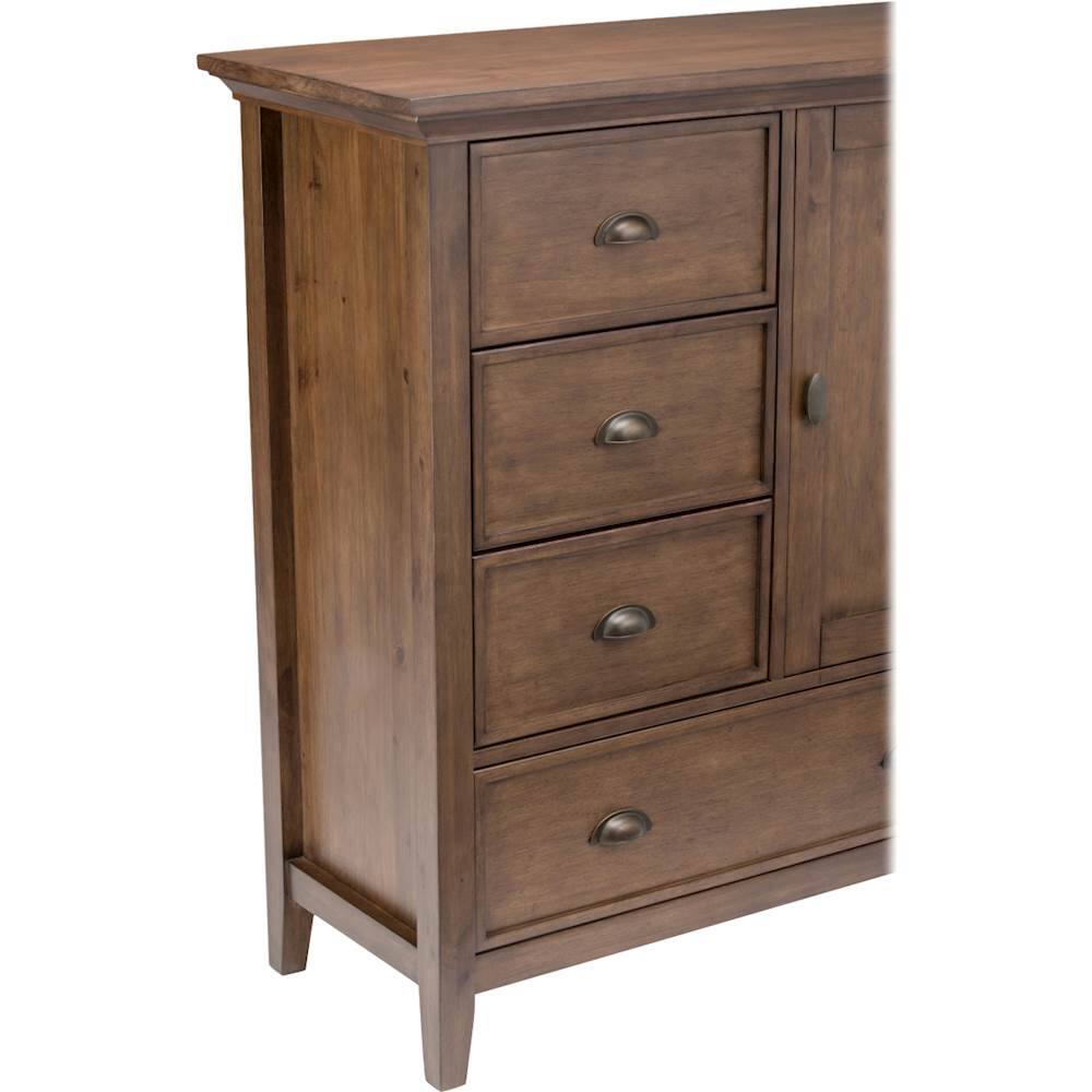 Alt View 16. Simpli Home - Redmond SOLID WOOD 39 inch Wide Transitional Medium Storage Cabinet in Rustic Natural Aged Brown - Rustic Natural Aged Brown.