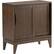Angle Zoom. Simpli Home - Harper Low Storage Cabinet - Walnut Brown.