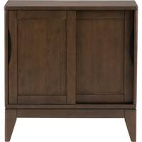 Simpli Home - Harper Low Storage Cabinet - Walnut Brown - Front_Zoom