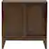 Front. Simpli Home - Harper Low Storage Cabinet - Walnut Brown.