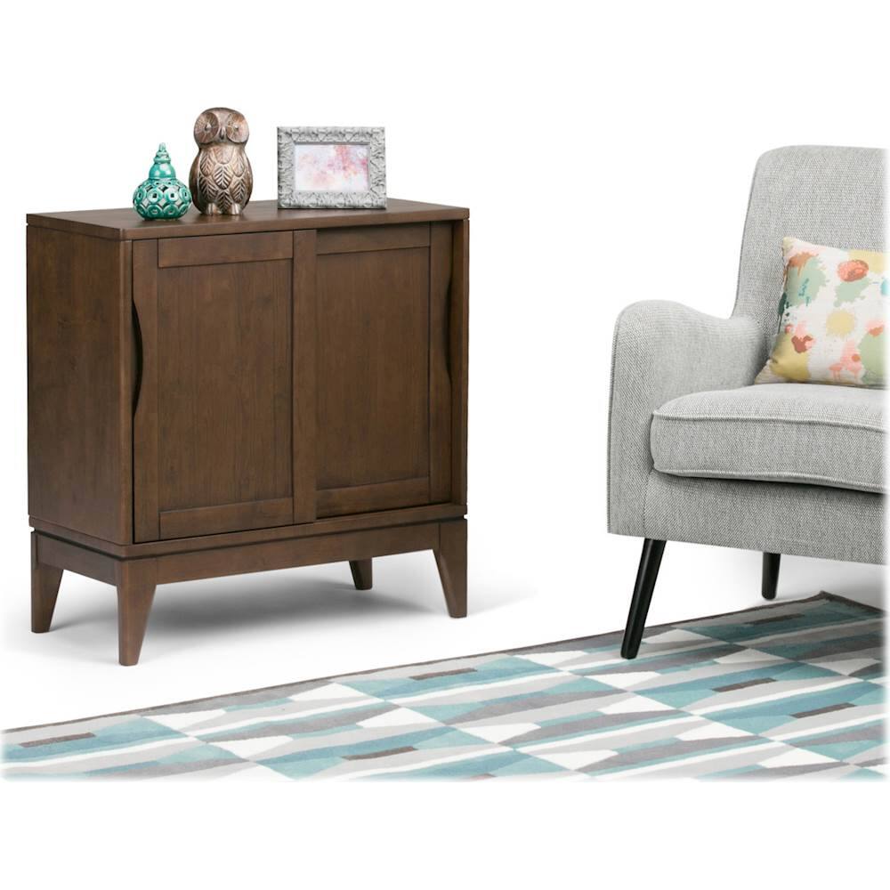 Alt View 17. Simpli Home - Harper Low Storage Cabinet - Walnut Brown.