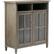 Angle. Simpli Home - Warm Shaker Rustic Medium Media Storage Cabinet - Distressed Gray.