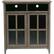 Front. Simpli Home - Warm Shaker Rustic Medium Media Storage Cabinet - Distressed Gray.