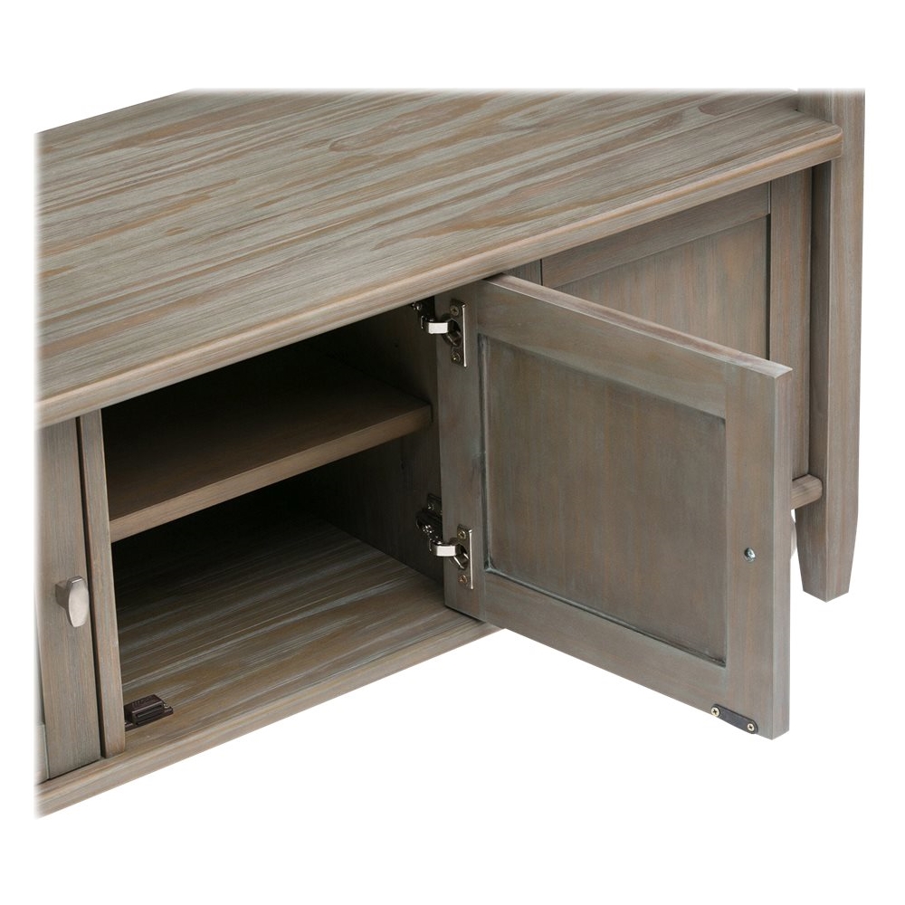 Simpli Home - Warm Shaker Entryway Storage Bench - Distressed Gray