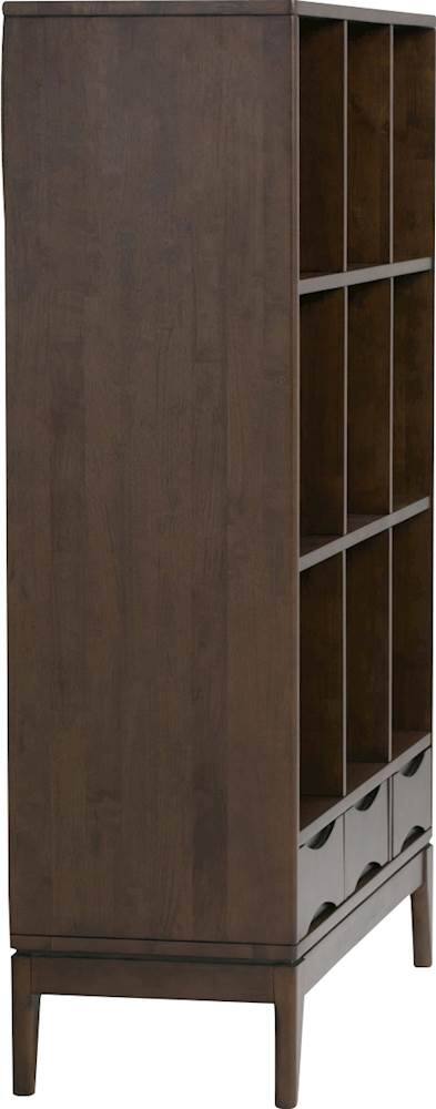 Alt View 12. Simpli Home - Harper Mid Century Modern Cube Storage Bookcase With Drawers - Walnut Brown.