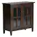 Angle. Simpli Home - Warm Shaker SOLID WOOD 32 inch Wide Transitional Low Storage Cabinet in Tobacco Brown - Tobacco Brown.