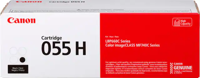 Front. Canon - 055 H XL High-Yield Toner Cartridge - Black.