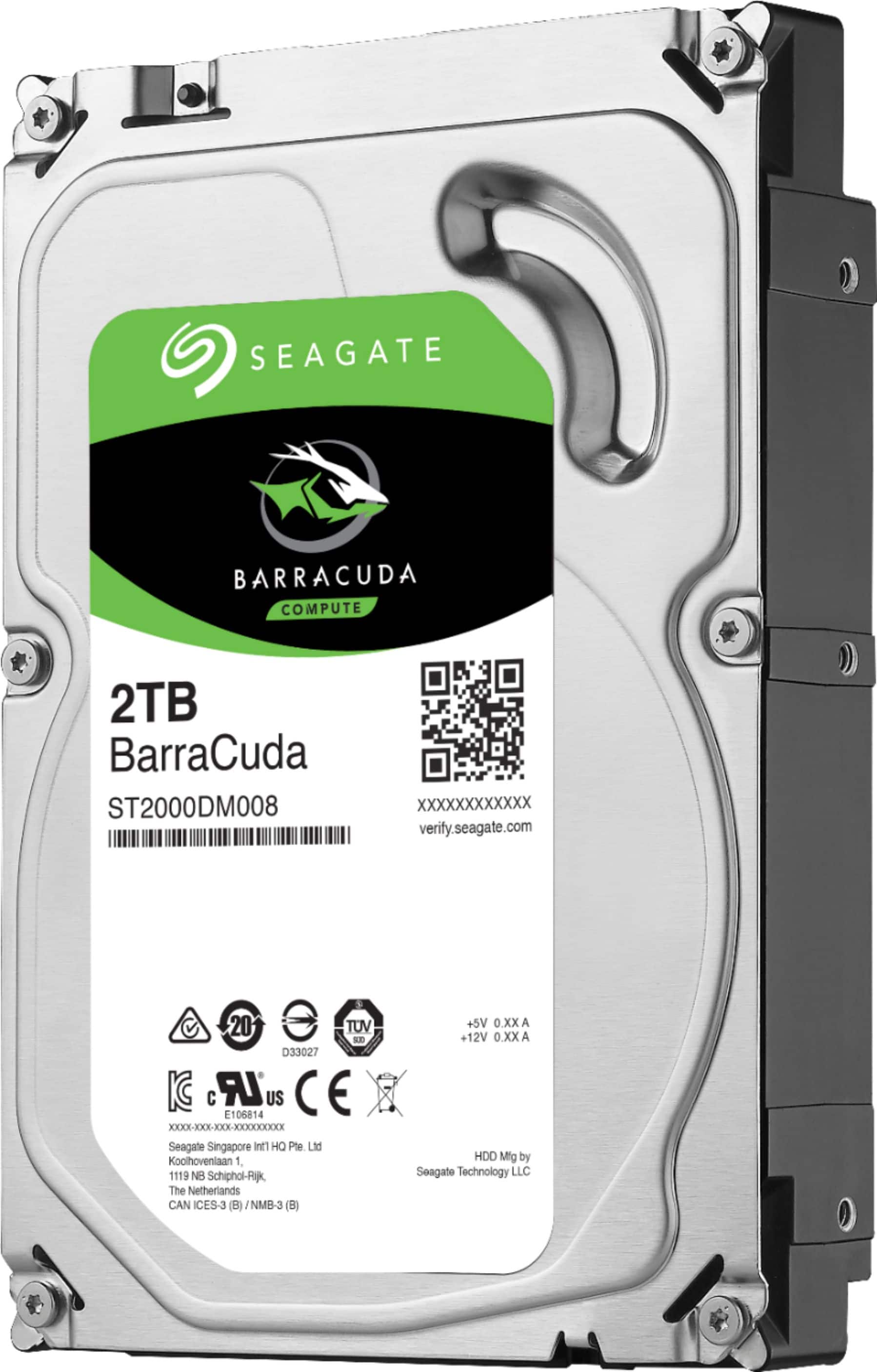 Front. Seagate - Barracuda 2TB Internal SATA Hard Drive for Desktops - Multi.